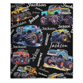 Couverture Monster Truck personnalisée avec nom personnalisé